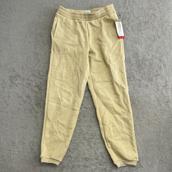 New Mondetta Women's M Heathered Fleece Jogger Pants Relaxed Fit Beige - Picture 3 of 9